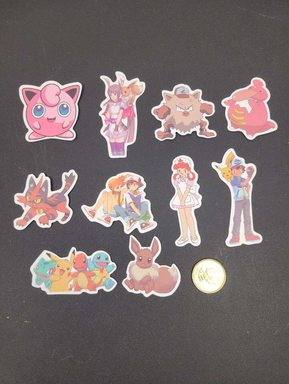 3/$20 10pcs Lot Pokemon Waterproof Stickers Set #001